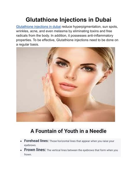 glutathione injection dubai